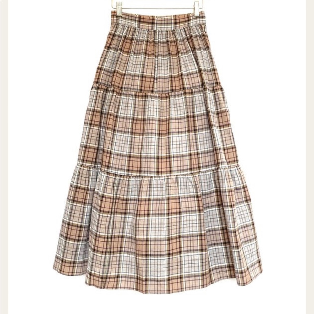 Caron Callahan Pixie -skirt brown plaid - Large